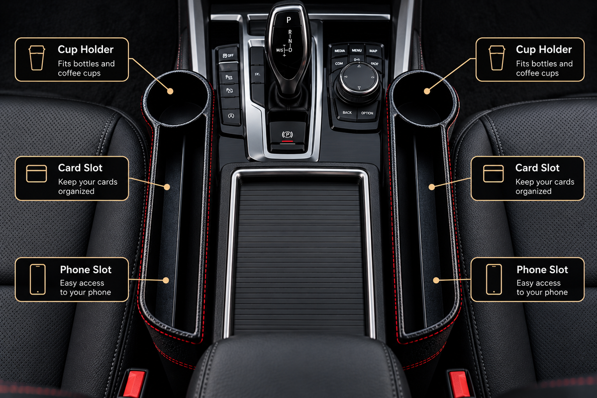 ZEVULORA Car Seat Organizer